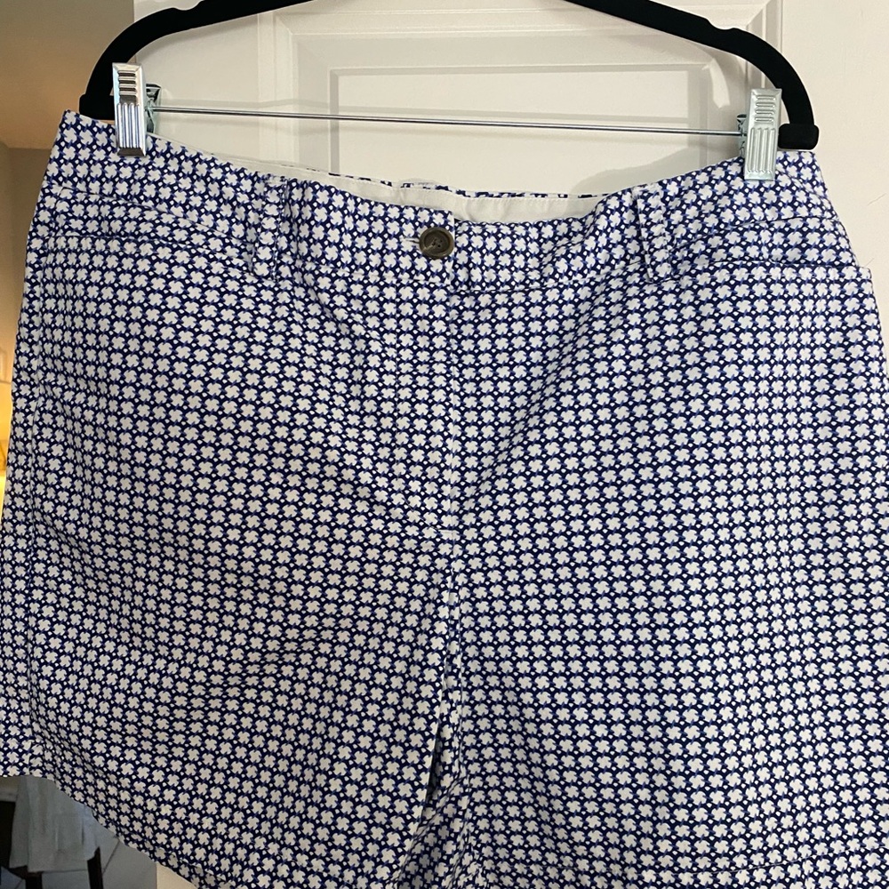 Lands End blue/white shorts cotten